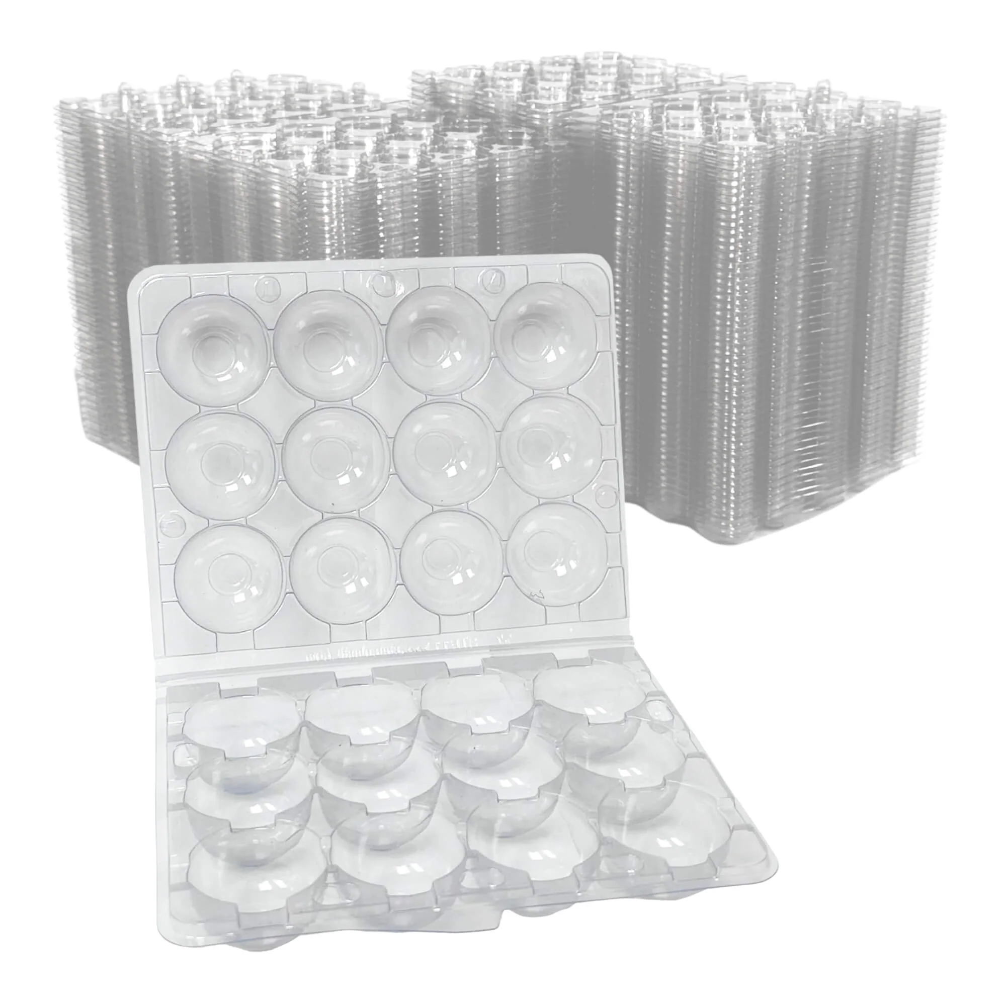 12-Egg Carton (Quail) - Clear Plastic - Image 9