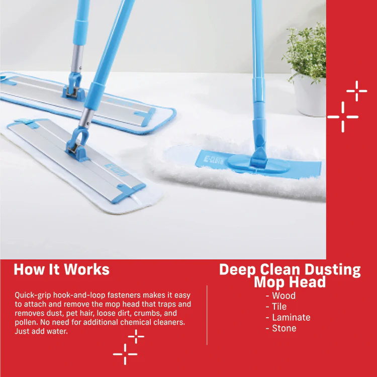 E-Cloth, Deep Clean Mop & Dust Mop Head Set - Image 6