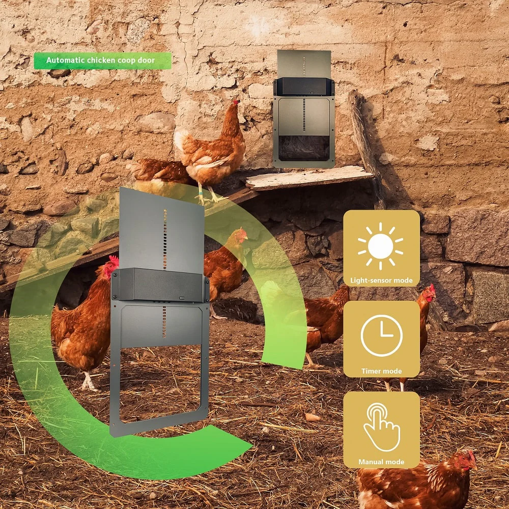 Farmight Automatic Chicken Coop Door, Aluminum - Image 4
