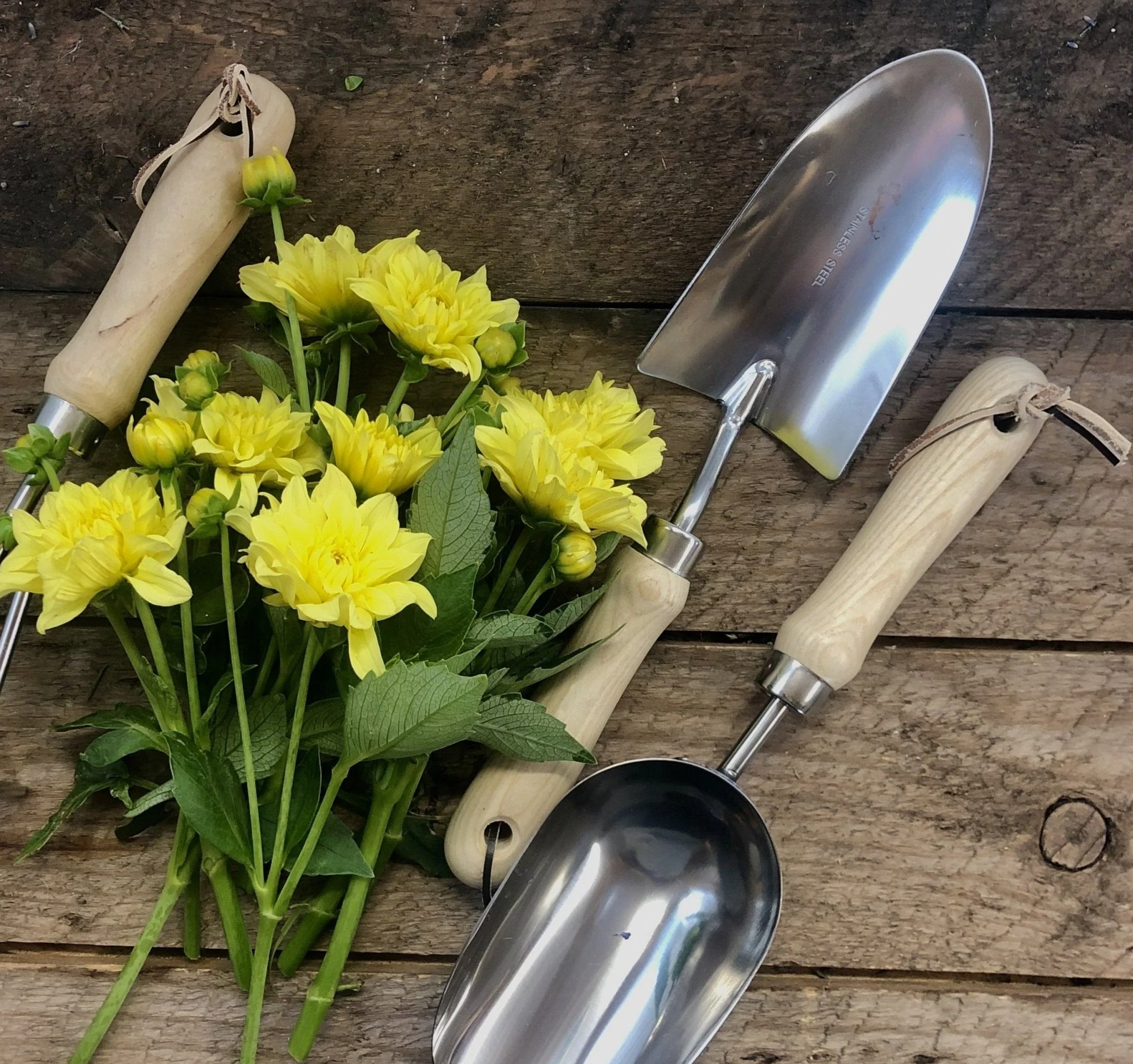 Garden Hand Tool Set - Hardwood and Stainless - Image 2