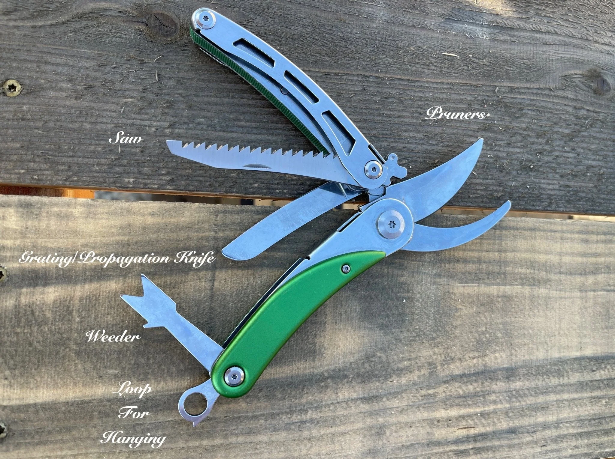 Gardener's Multi-Tool - 4-In-1 Garden Tool (Pruner, Saw, Propagation Knife and Weeder) - Image 3