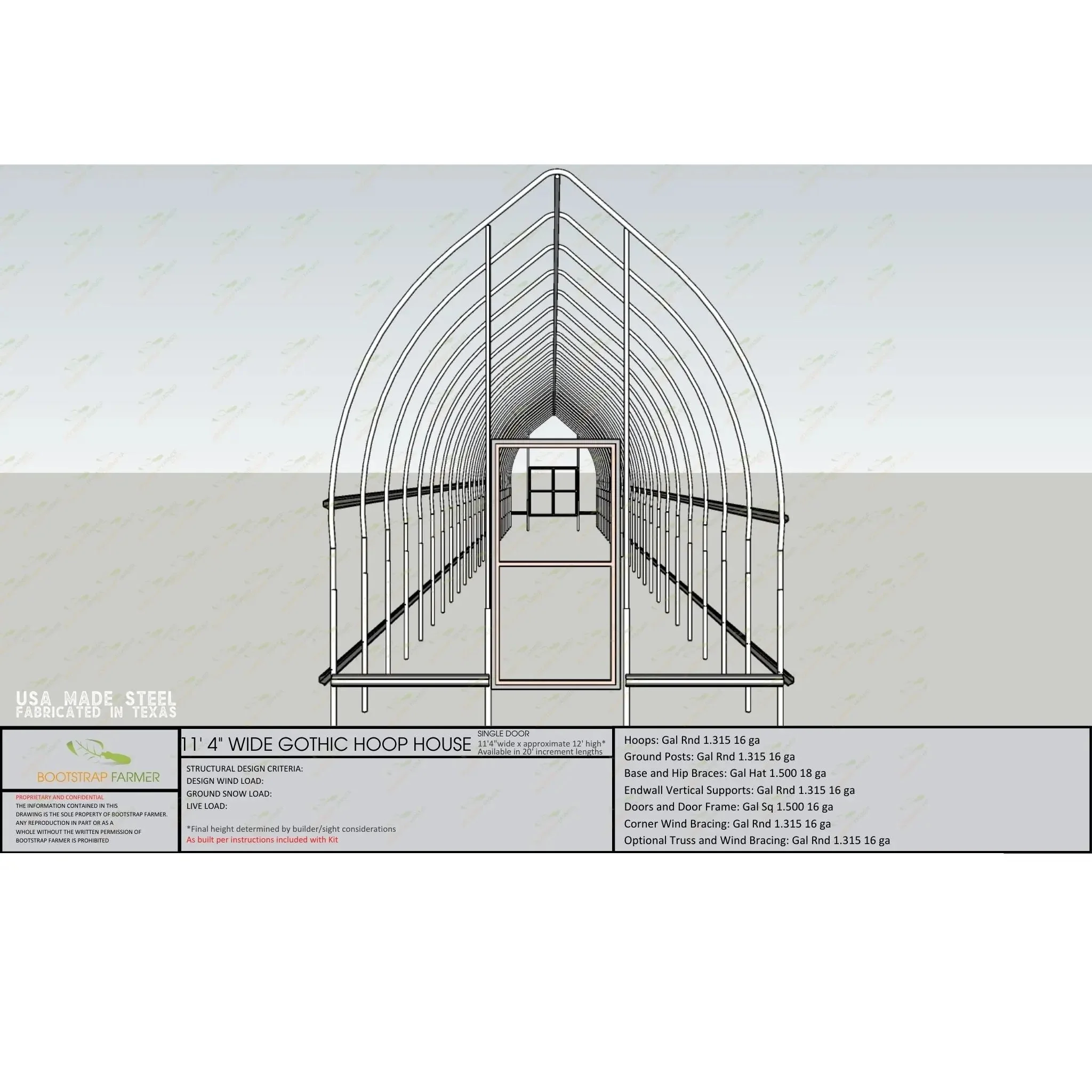 Gothic All-Metal High Tunnel Kit - Image 18