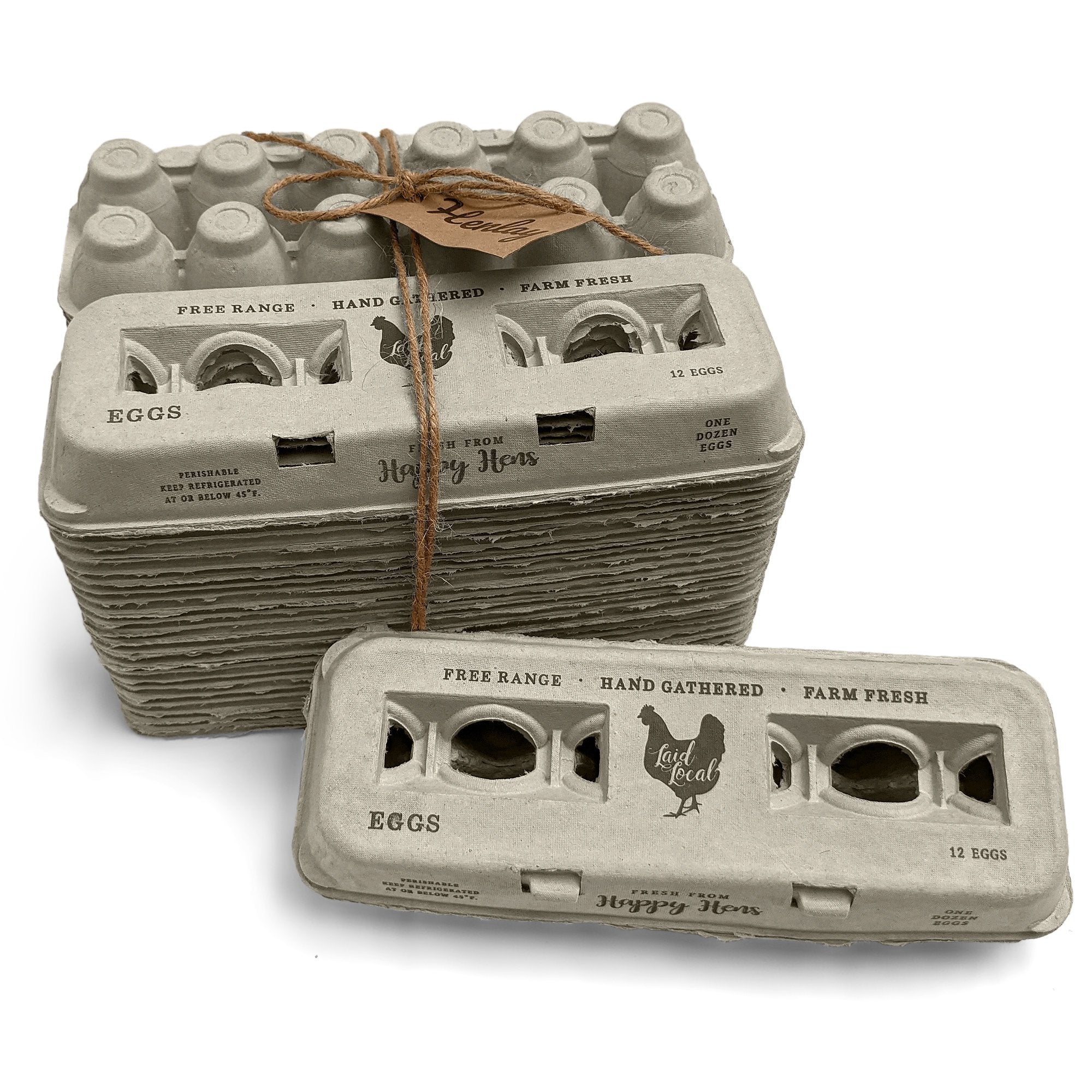Henlay Laid Local Egg Cartons- Adorable Printed Vintage Design- 25, 90, or 250 - Image 13