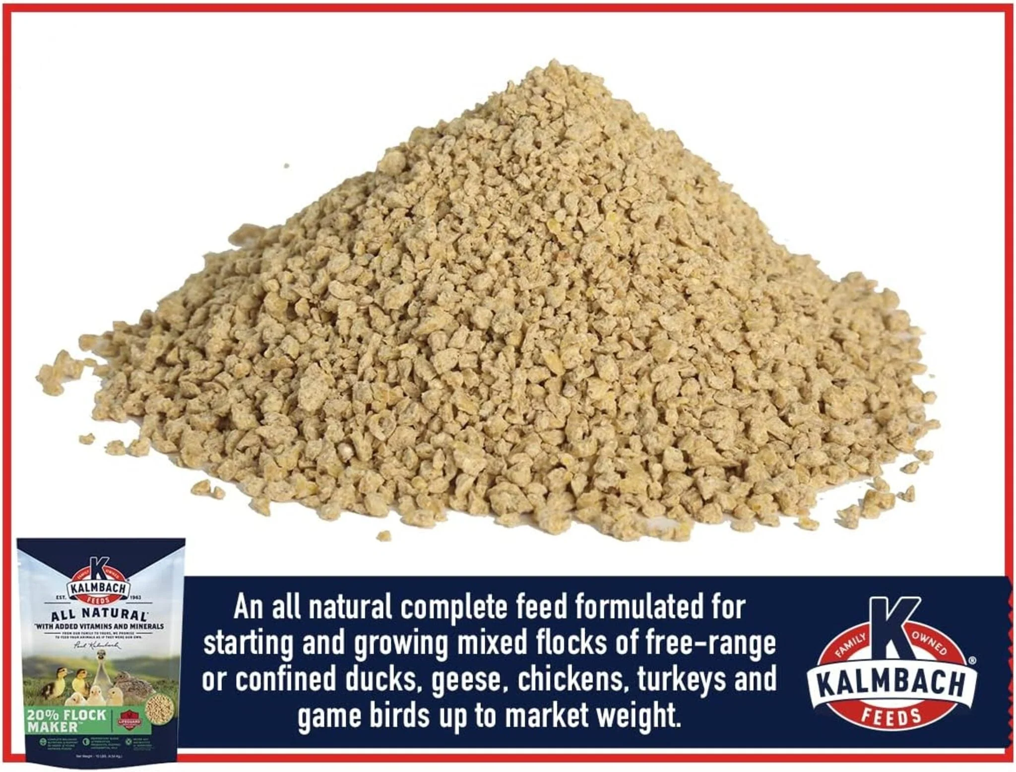 20% ALL Natural FLOCK MAKER Crumbles - 10 lb - Image 3