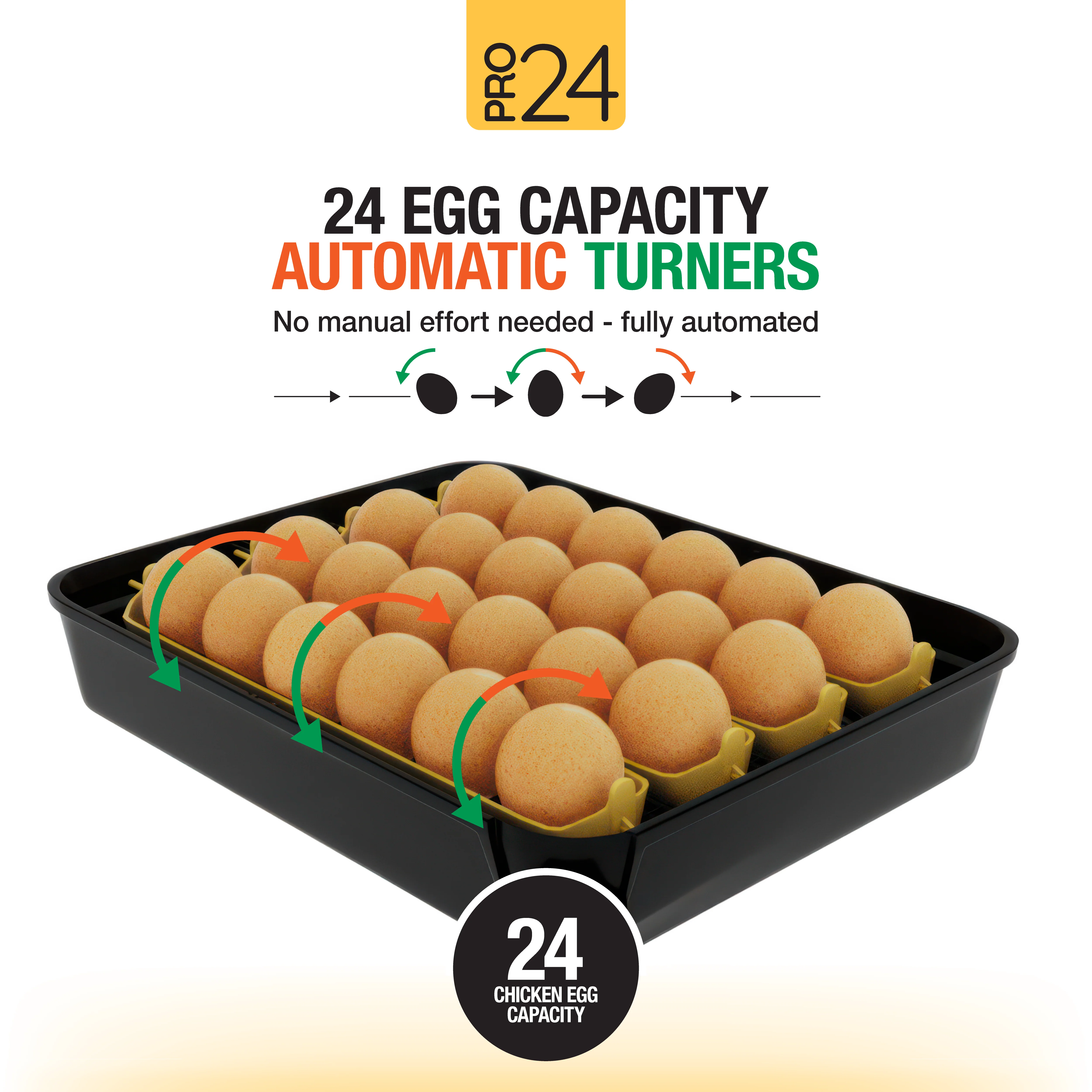 Pro24 Tabletop Automatic Egg Incubator (24 Eggs) - Image 4