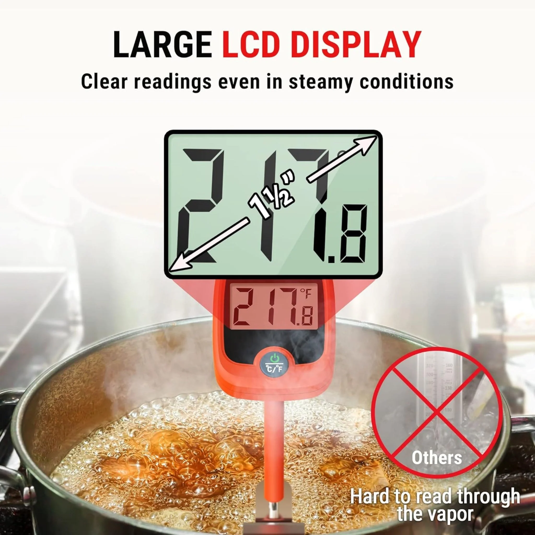 ThermoPro TP509 Instant Read Meat Thermometer with Pot Clip - Image 3