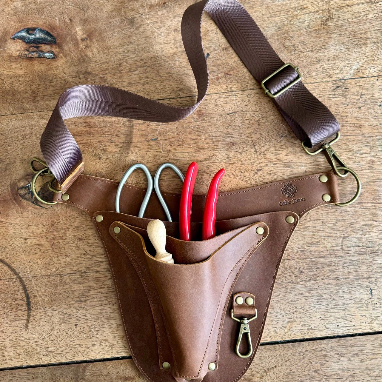 Ultimate Leather Garden Tool Belt & Holder - Extra Rivet Reinforced, Master Gardener Designed - Image 6